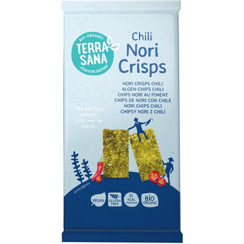 TerraSana Nori crisps chili biologisch 16 gram