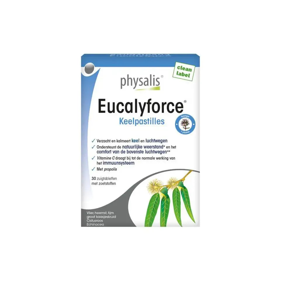 Physalis Eucalyforce keelpastille 30 tabletten