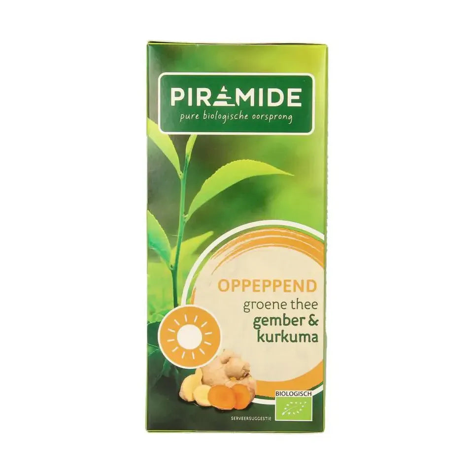 Piramide Oppeppend groene thee gember & curcuma 20 zakjes