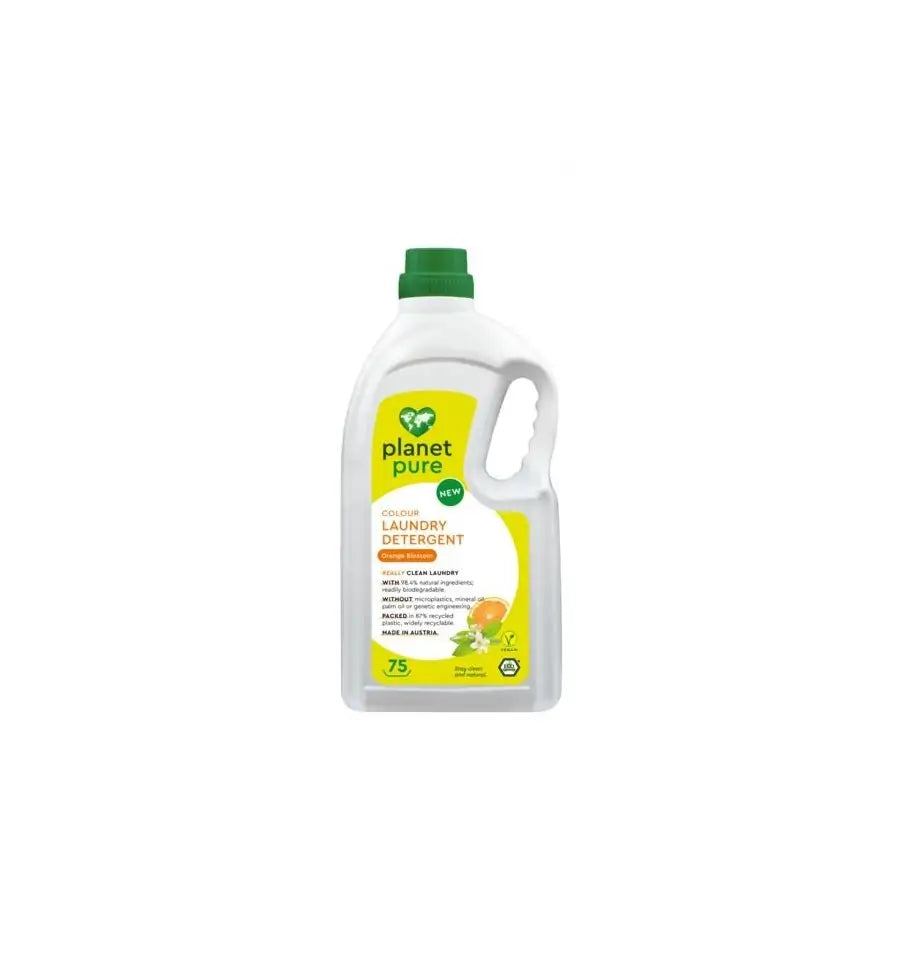Planet Pure Wasmiddel vloeibaar gekleurde was orange 3 liter (afbeelding 2)