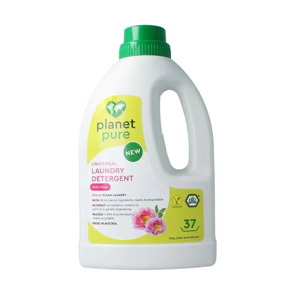 Planet Pure Wasmiddel vloeibaar universeel wild rose 1480 ml