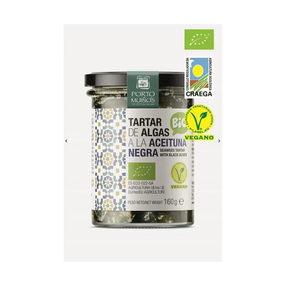 Porto Muinos Zeewier spread olijf bio 160 gram