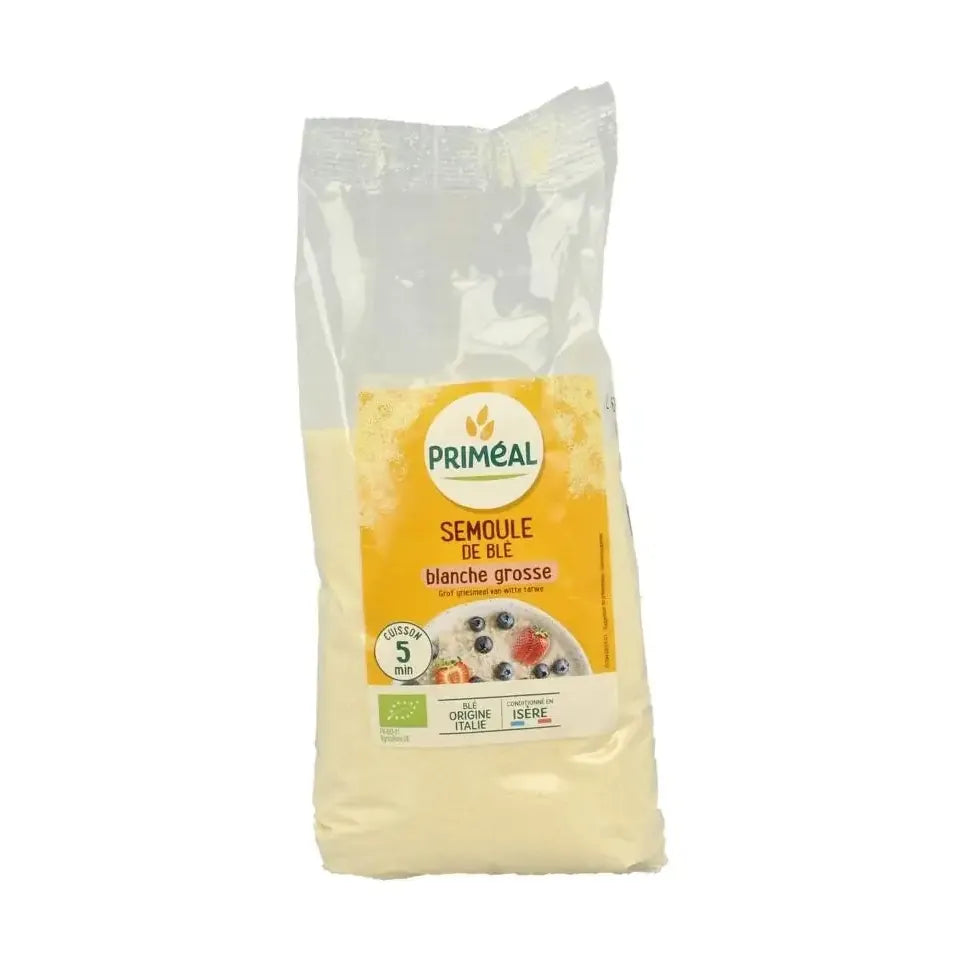 Primeal Griesmeel witte tarwe grof biologisch 500 gram