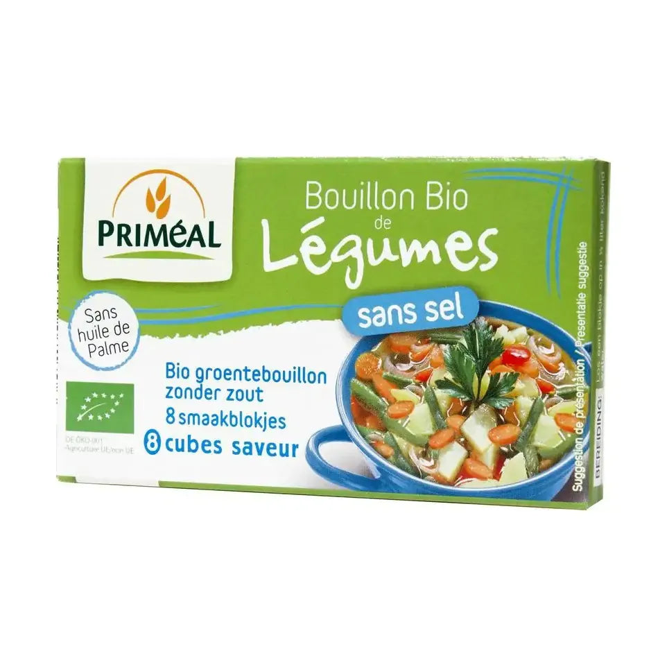 Primeal Groentebouillon blokjes zonder zout 9 gram 8 stuks