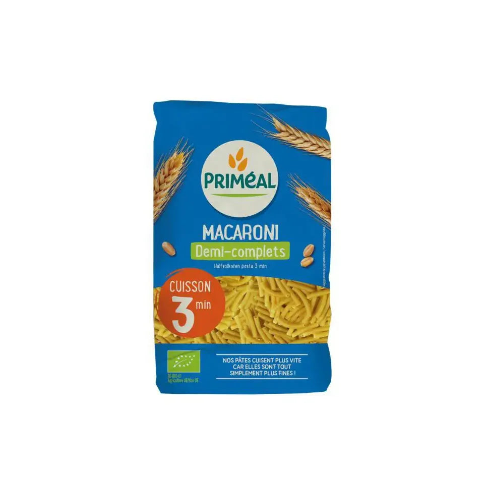Primeal Macaroni halfvolkoren snelkook 3 minuten 500 gram