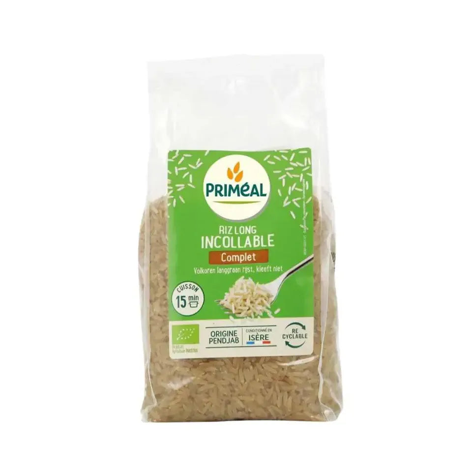 Primeal Volkoren langgraan rijst voorgokt 500 gram
