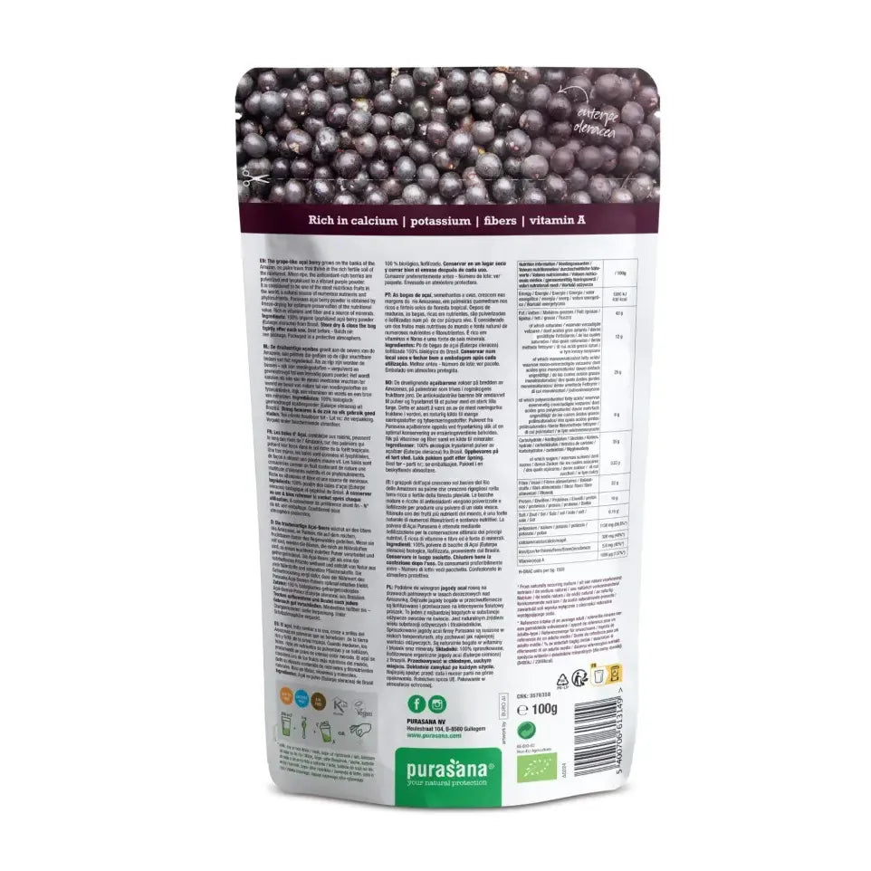 Purasana Acai bessen poeder 100 gram