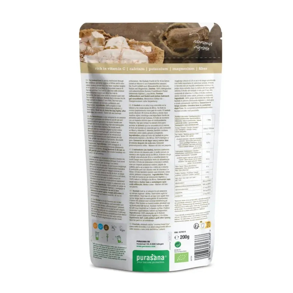 Purasana Baobab poeder 200 gram