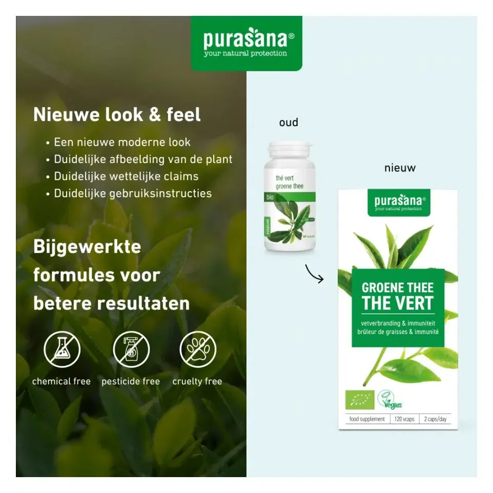 Purasana Bio groene thee 120 vcaps