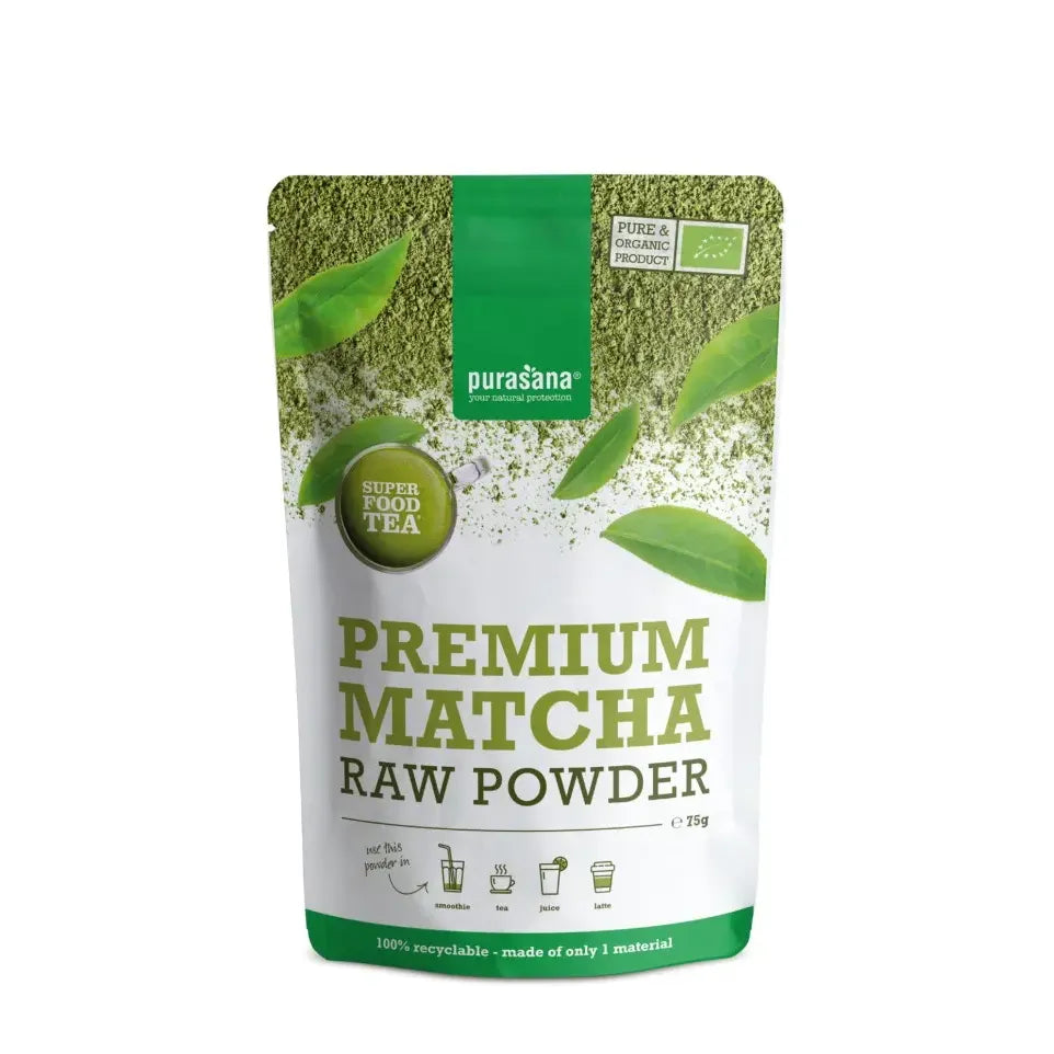 Purasana Matcha Powder premium biologisch 75 gram