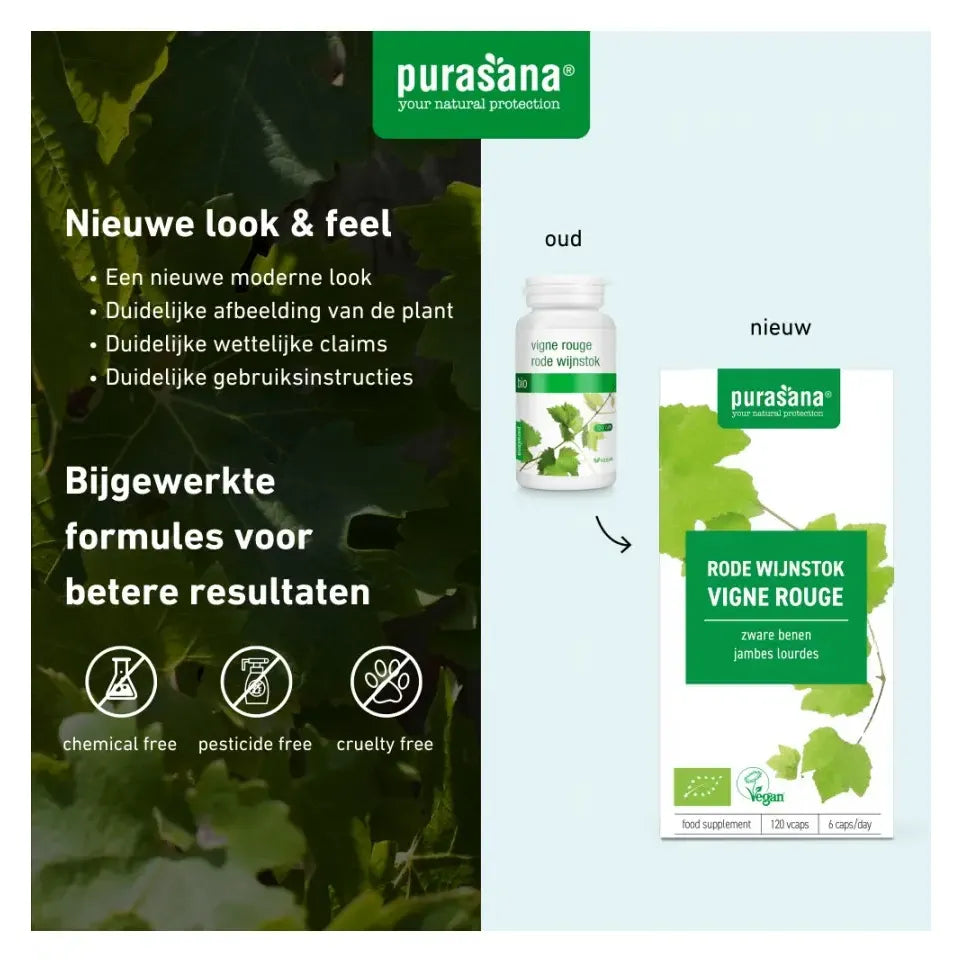 Purasana Rode wijnstok 120 vcaps
