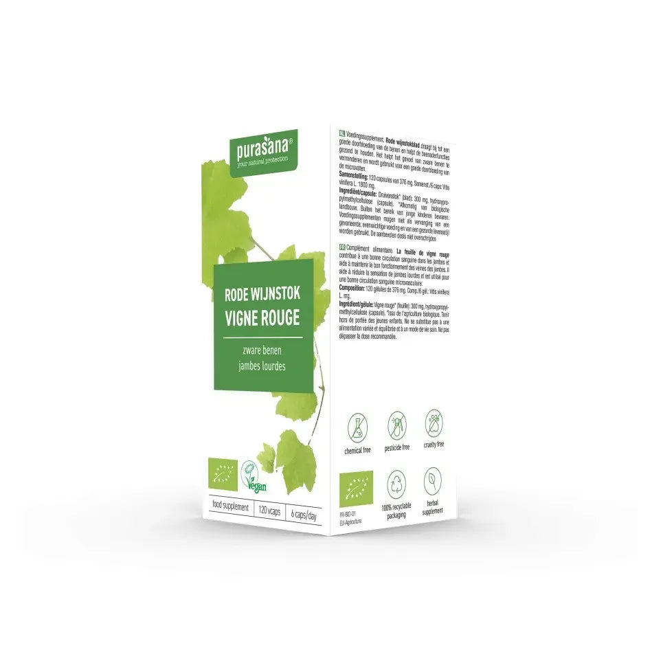 Purasana Rode wijnstok 120 vcaps