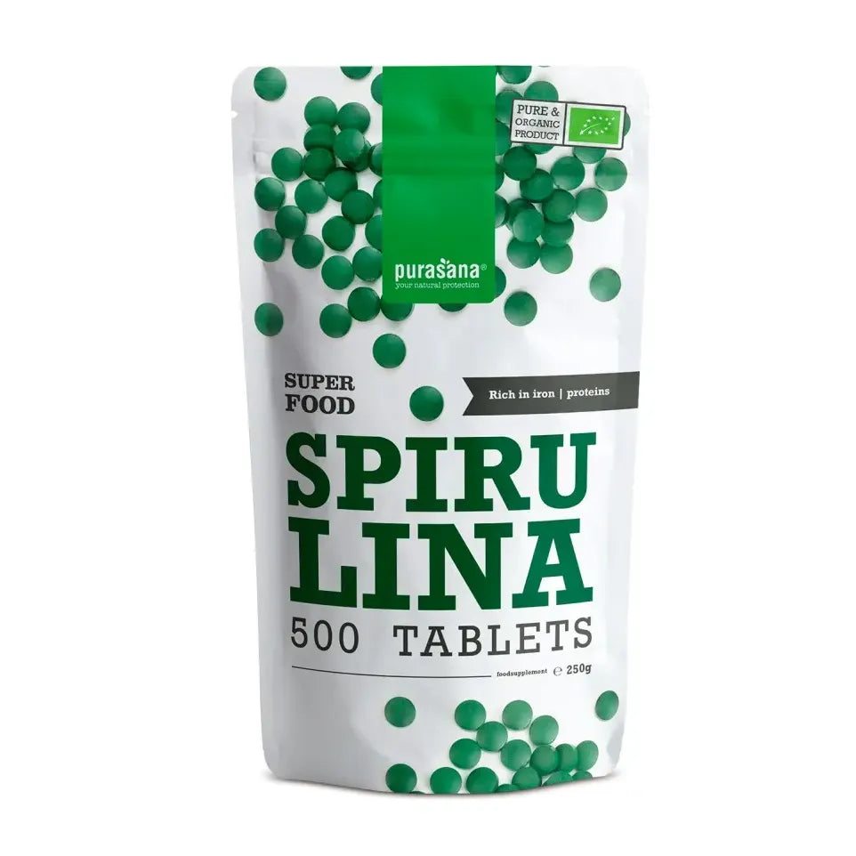 Purasana Bio spirulina 500 mg 500 tabletten