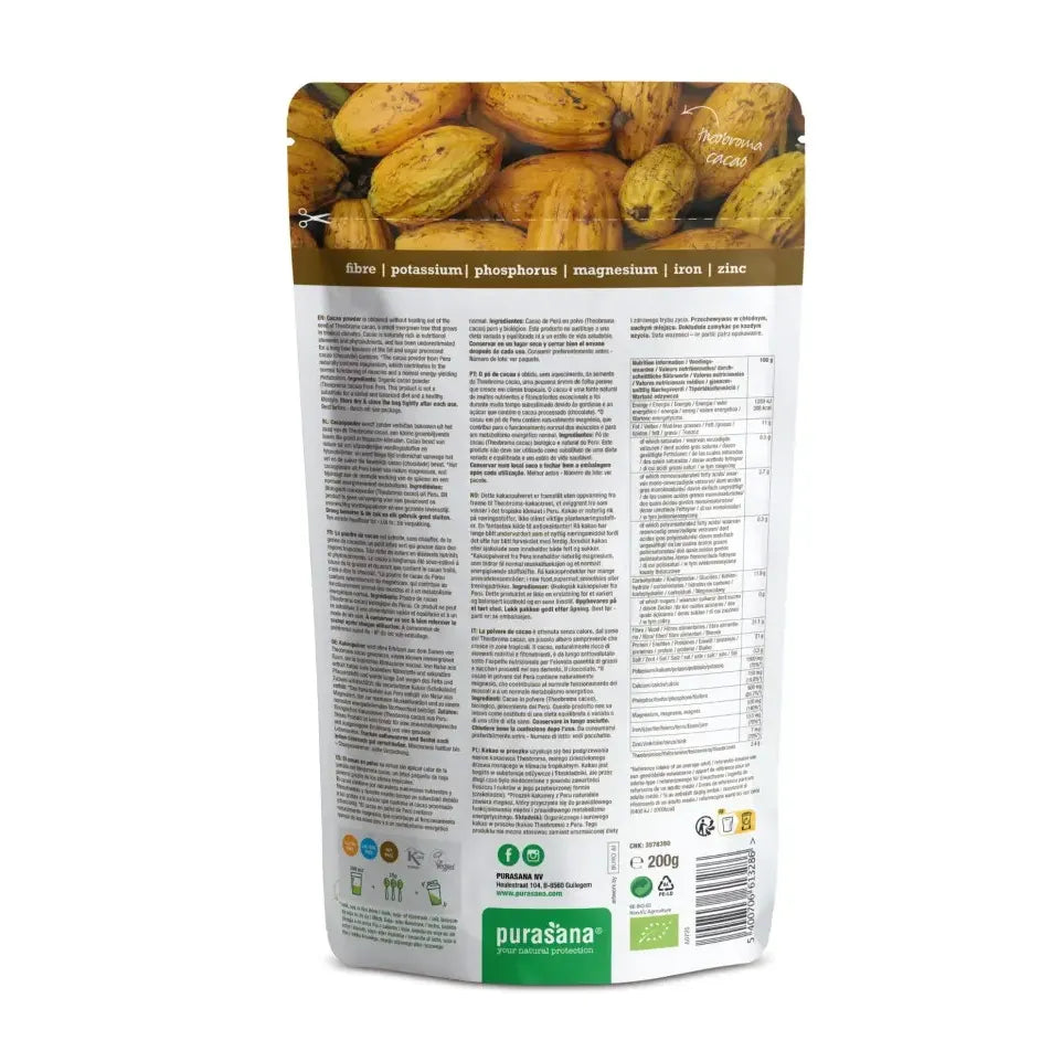 Purasana Cacao poeder 200 gram