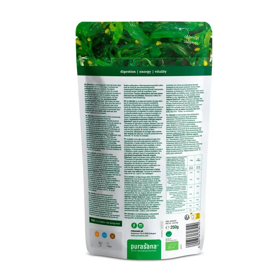 Purasana Chlorella bio 500 tabletten