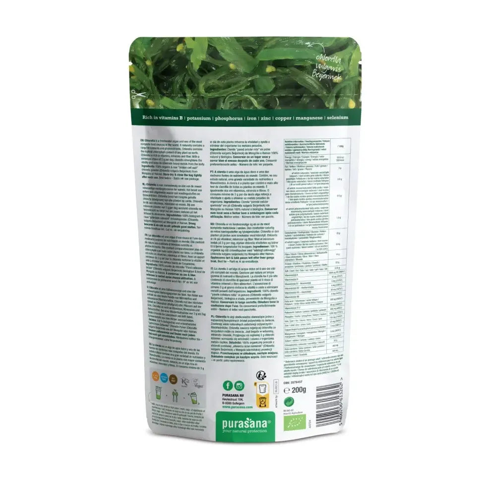 Purasana Chlorella poeder 200 gram