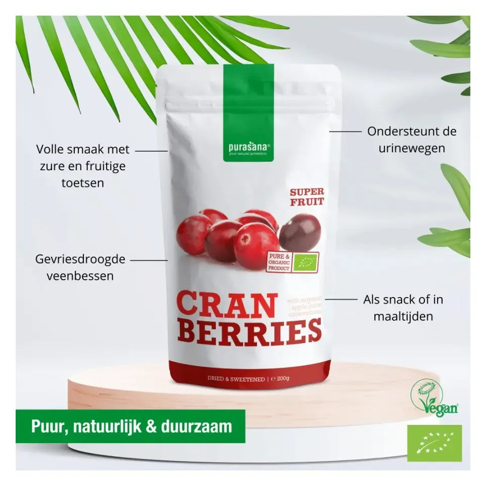 Purasana Veenbessen cranberries 200 gram