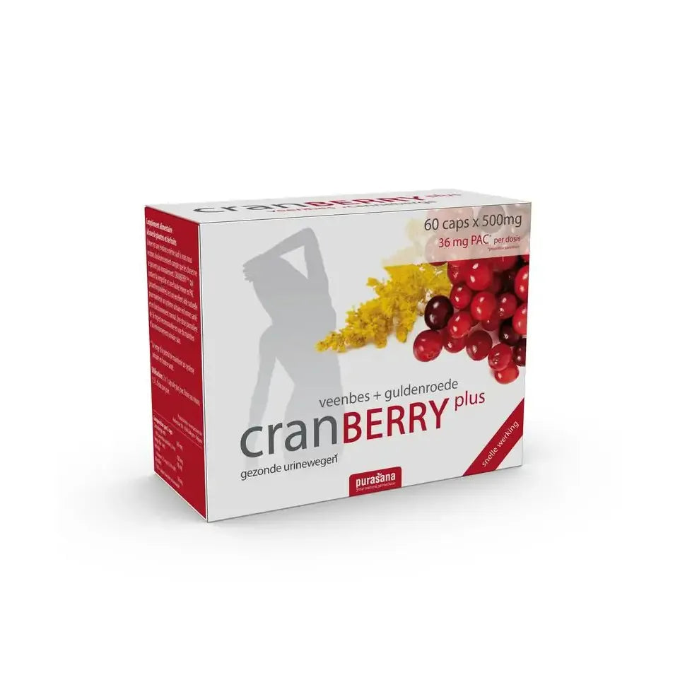 Purasana Cranberry plus veenboes + guldenroede 60 capsules