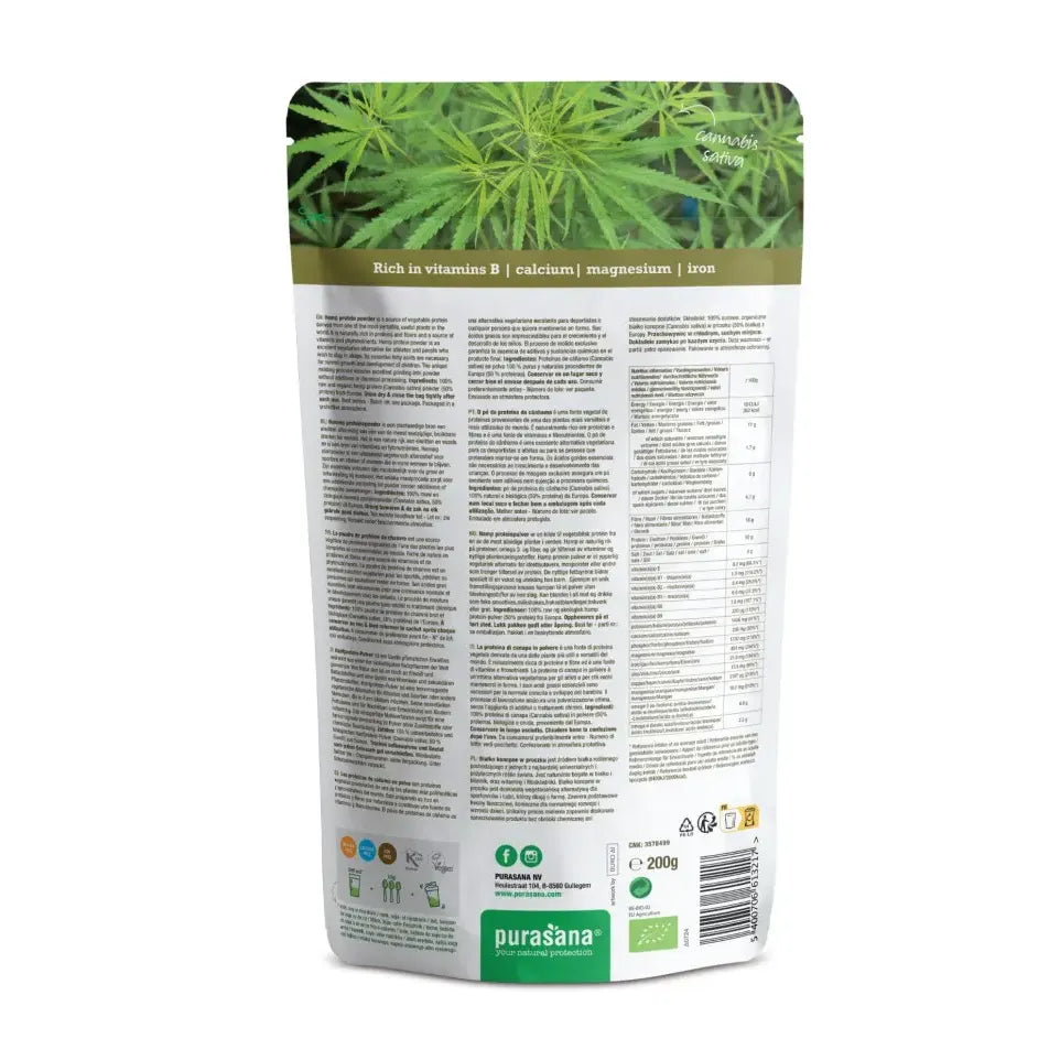 Purasana Hennep proteine poeder 200 gram