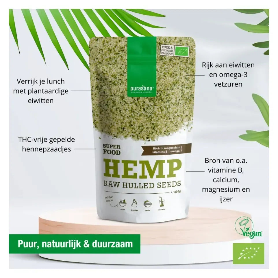 Purasana Hennep zaden 200 gram