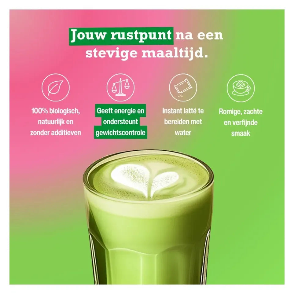 Purasana Latte matcha 6 sachets biologisch 60 gram