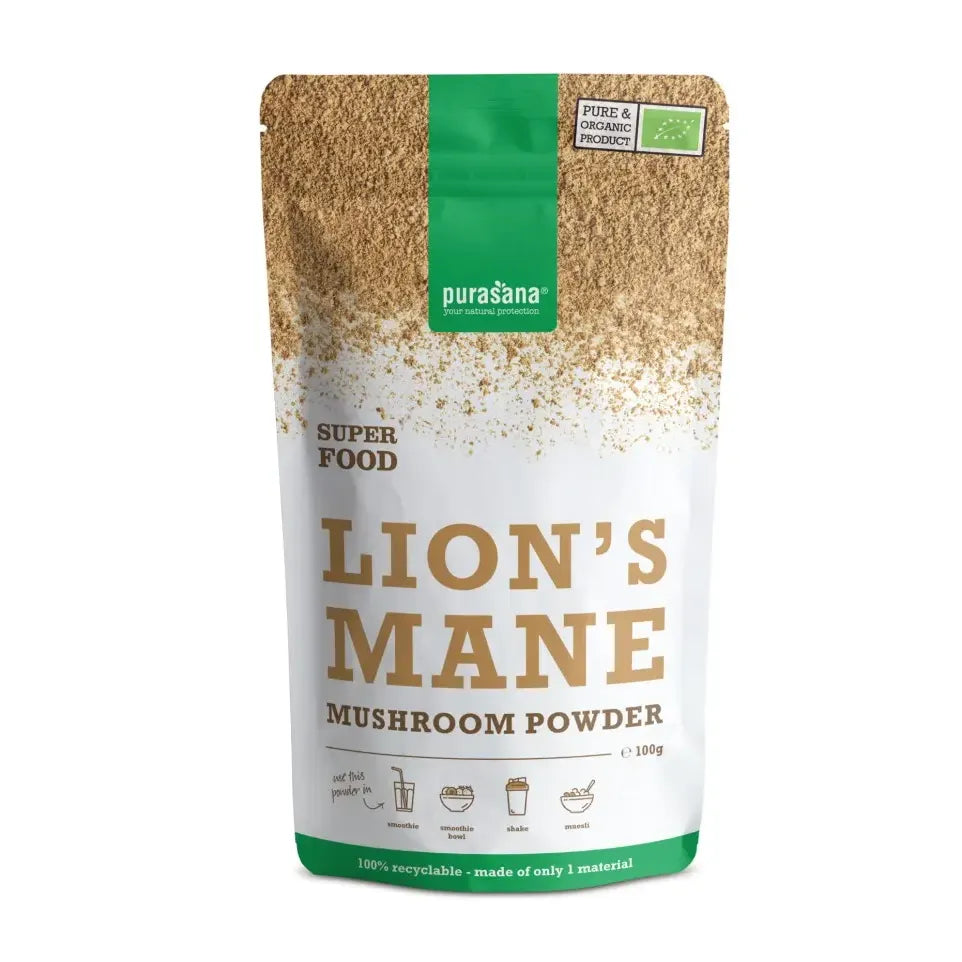 Purasana Lion's mane poeder biologisch 100 gram