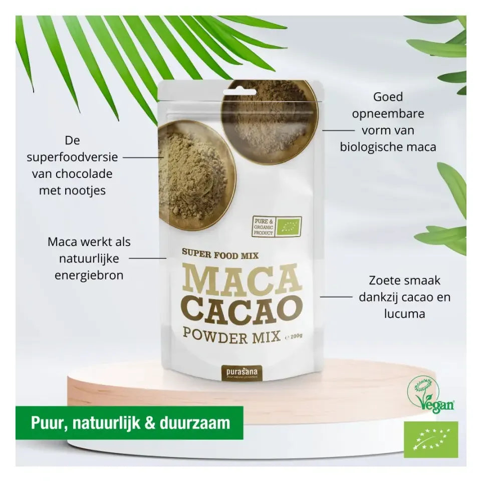Purasana Maca & cacao poedermix 200 gram