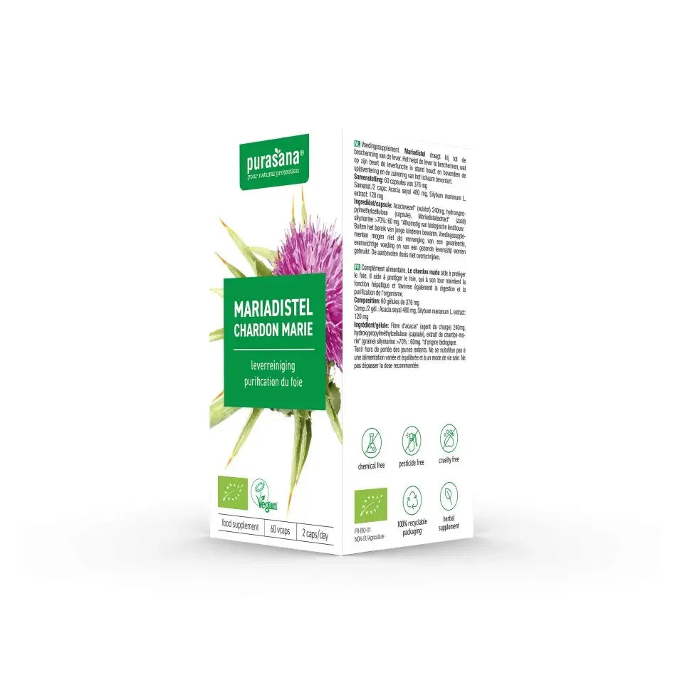 Purasana Mariadistel extract 60 mg 60 vcaps