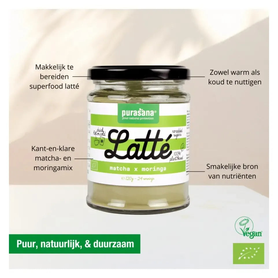 Purasana Matcha moringa latte 120 gram