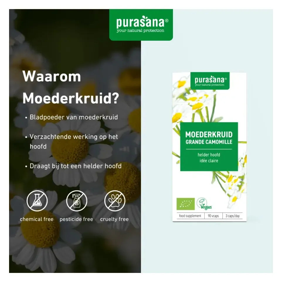 Purasana Moederkruid 360 mg bio 90 vcaps