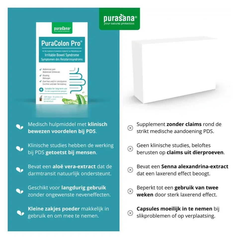 Purasana Puracolon pro prikkelbare darm syndroom 30 sachets