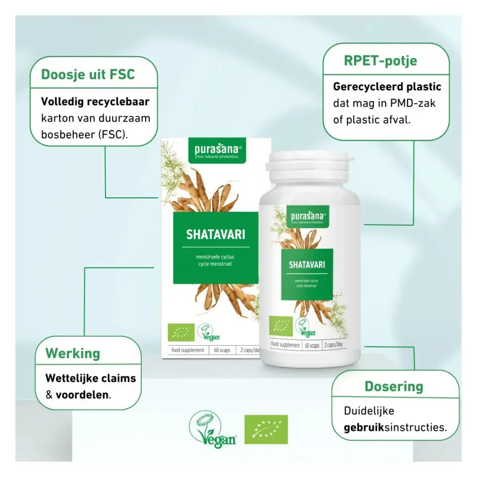 Purasana Shatavari 250 mg bio 60 vcaps