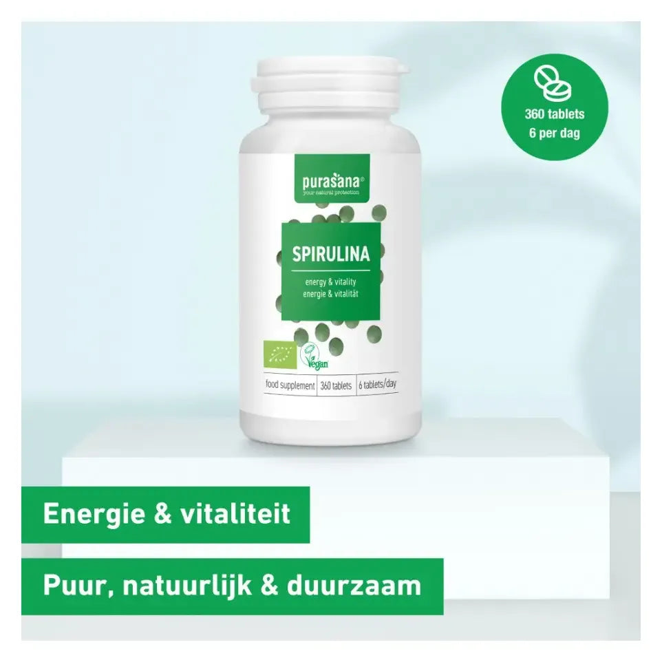 Purasana Spirulina 180 tabletten (afbeelding 6)