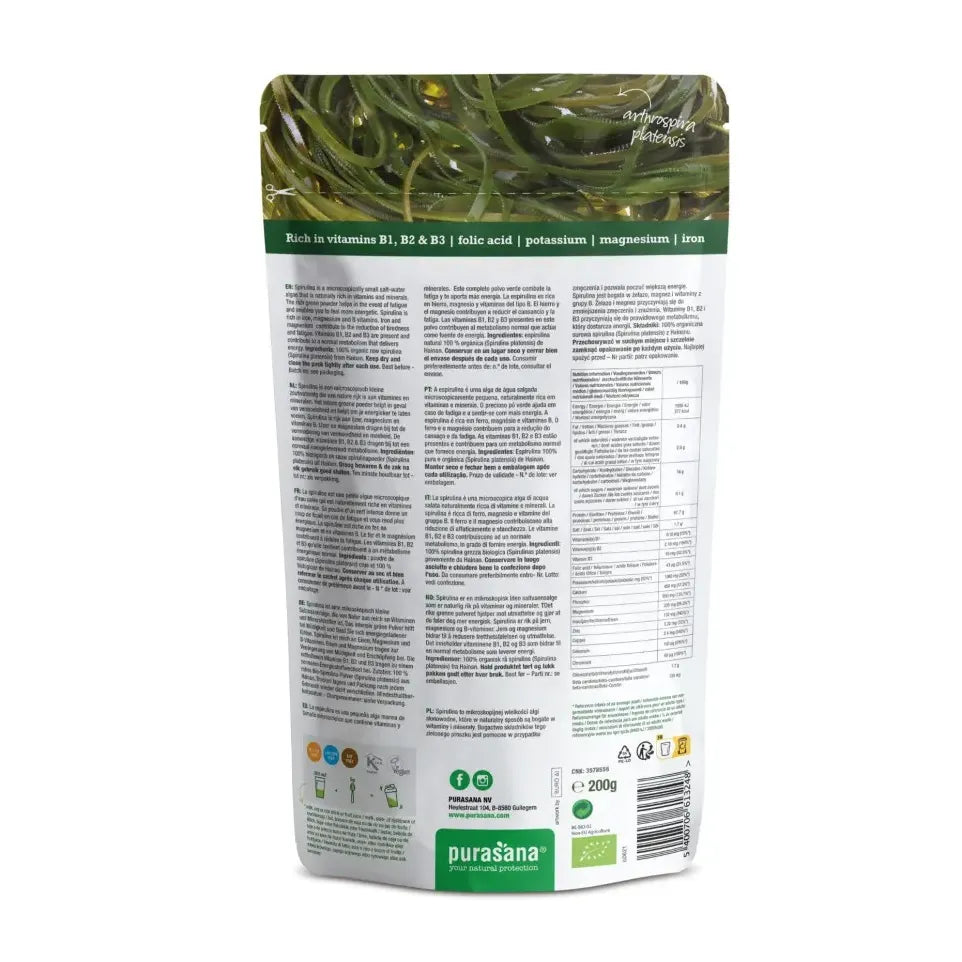 Purasana Spirulina poeder 200 gram