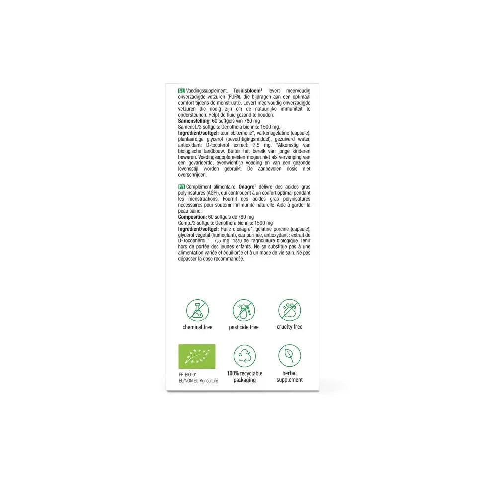 Purasana Teunisbloem 60 softgels