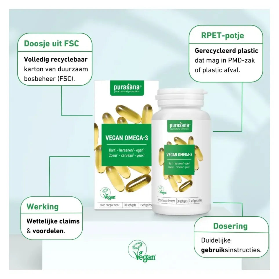 Purasana Vegan omega-3 1080 mg 30 softgels