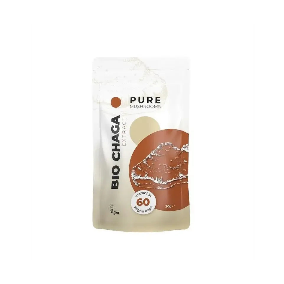 Pure Mushrooms Chaga paddenstoel extract biologisch 60 capsules