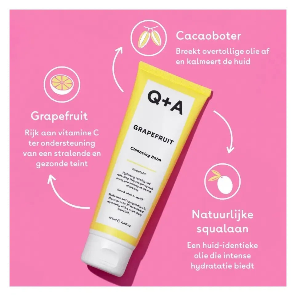 Q+A Grapefruit cleansing balm 125 gram