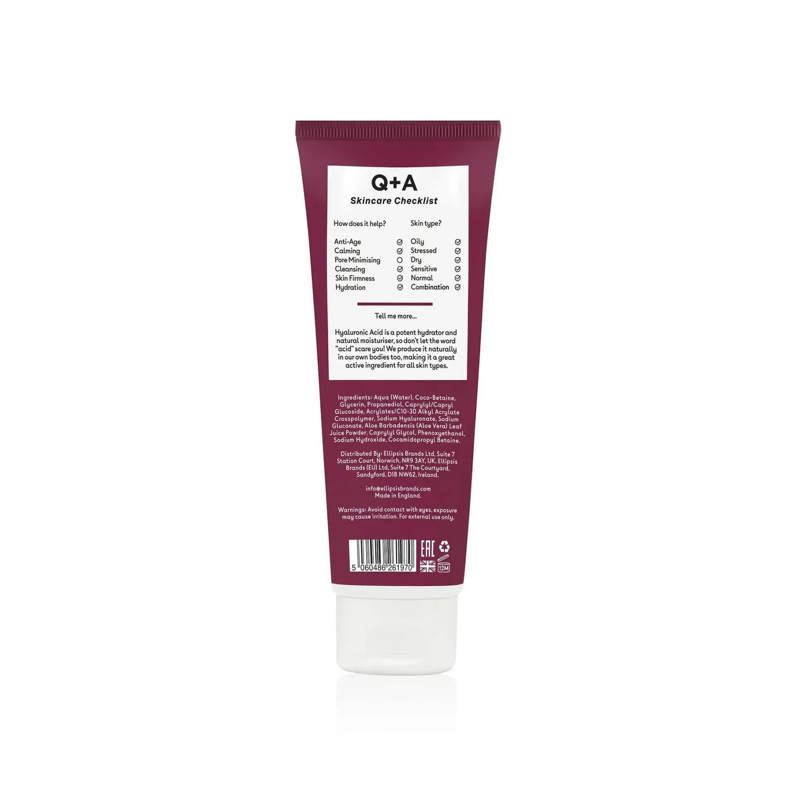 Q+A Hyaluronic acid cleansing gel 125 ml