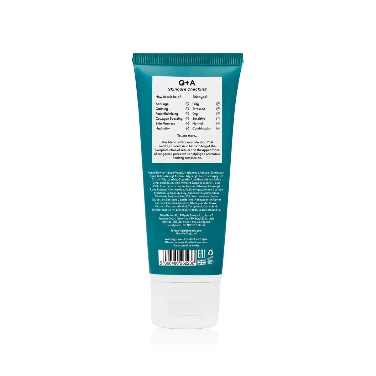 Q+A Zinc PCA daily moisturiser 75 ml