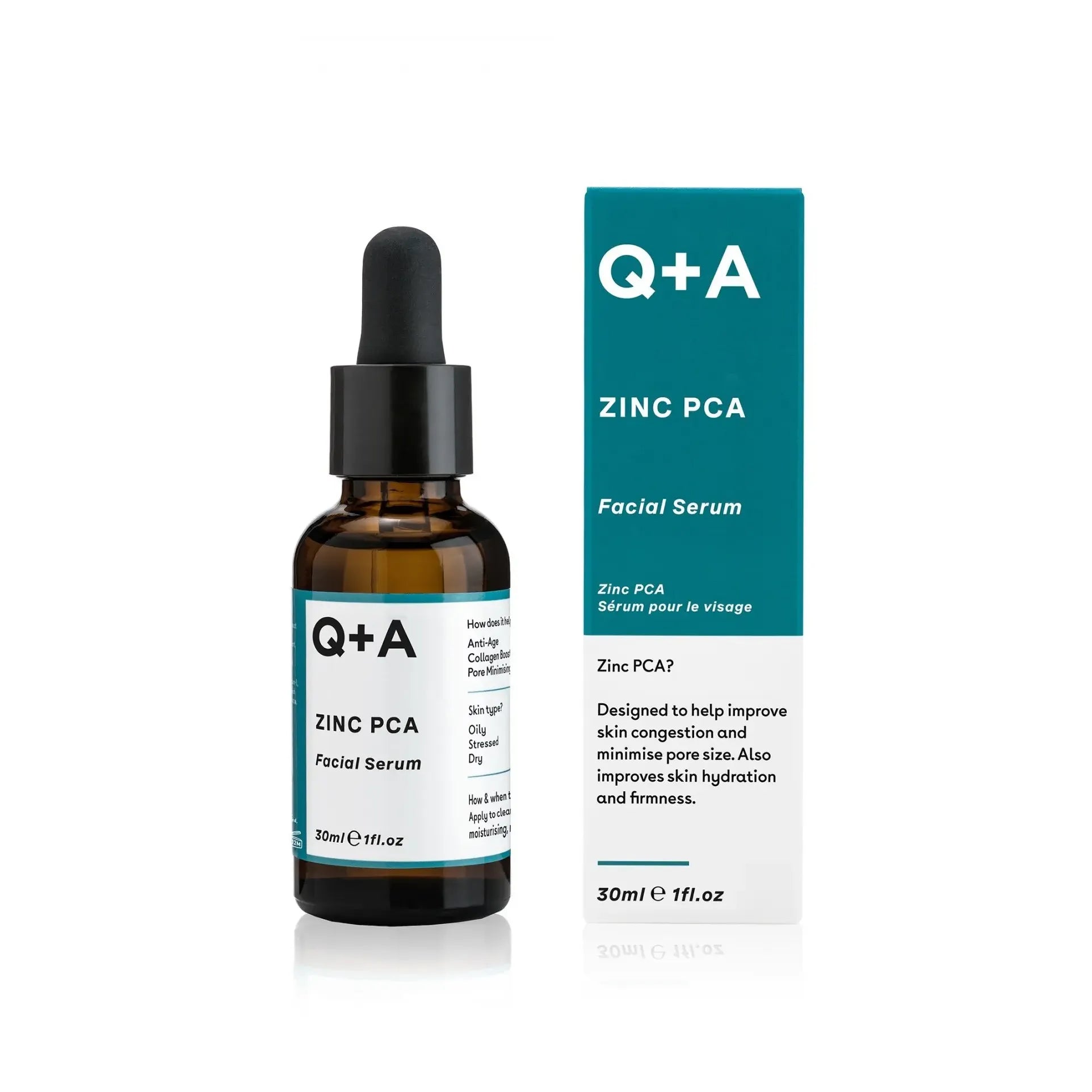 Q+A Zinc PCA facial serum 30 ml