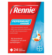 Rennie Pepermunt 24 kauwtabletten (afbeelding 1)