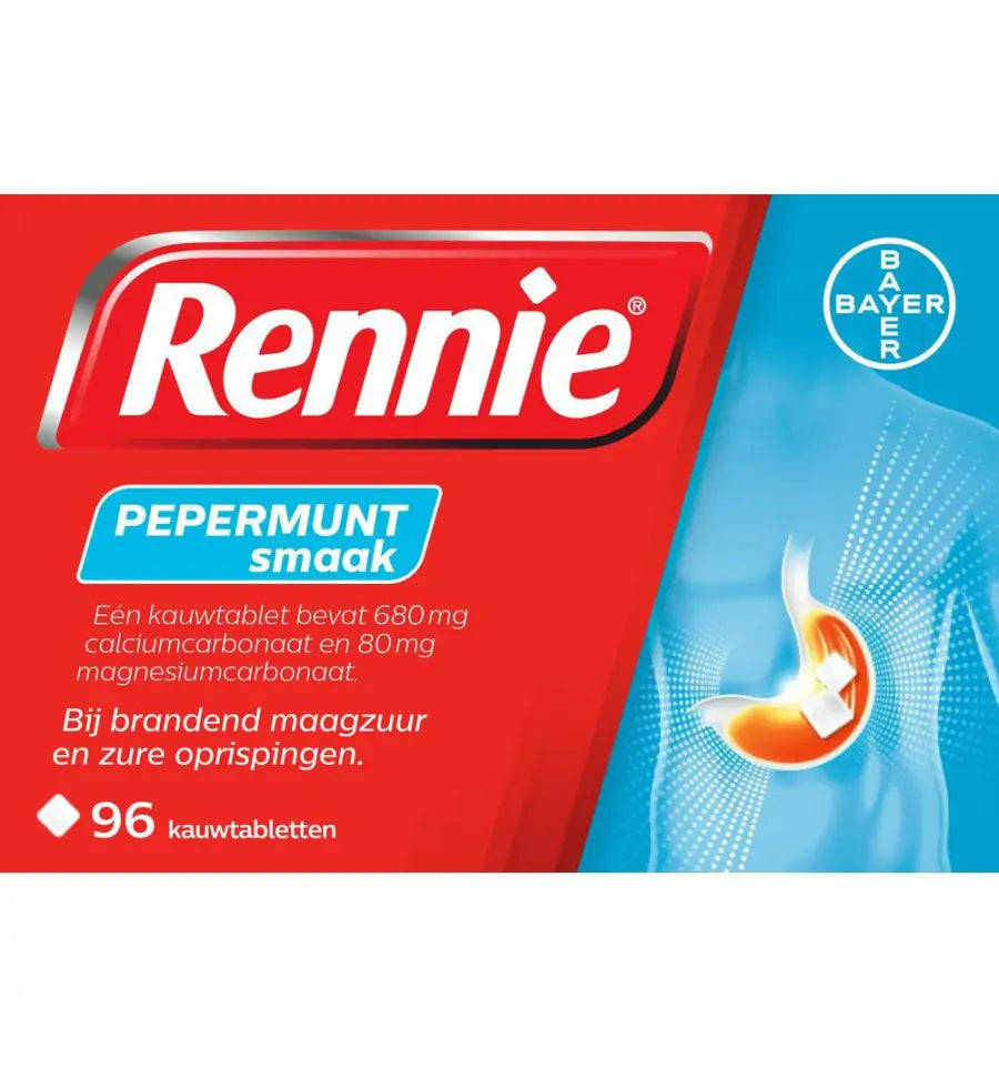Rennie Pepermunt 96 kauwtabletten
