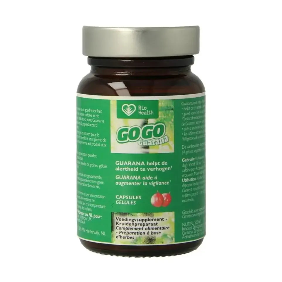 Rio Amazon Gogo guarana 500 mg 10 dagen 20 capsules