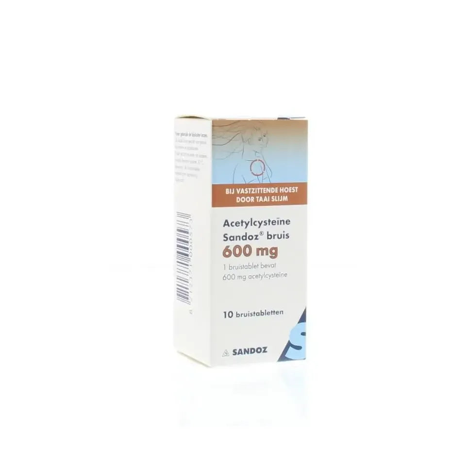 Sandoz Acetylcysteine 600 mg 10 bruistabletten