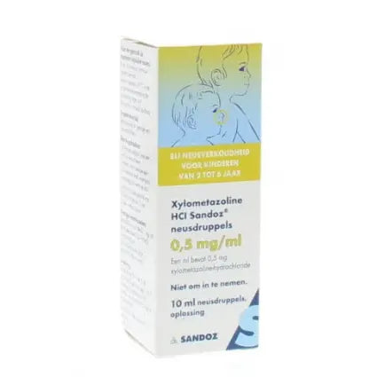 Sandoz Xylometazoline 0,5mg/ml druppels 10 ml