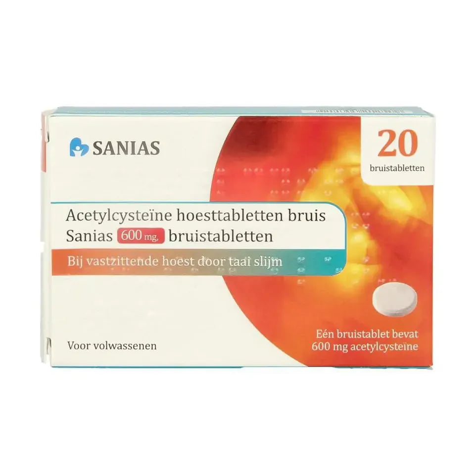 Sanias Acetylcysteine 600 mg 20 bruistabletten