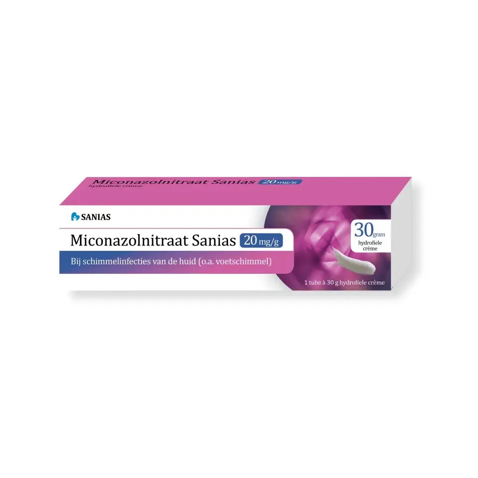 Sanias Miconazolnitraat 20 mg creme 30 gram