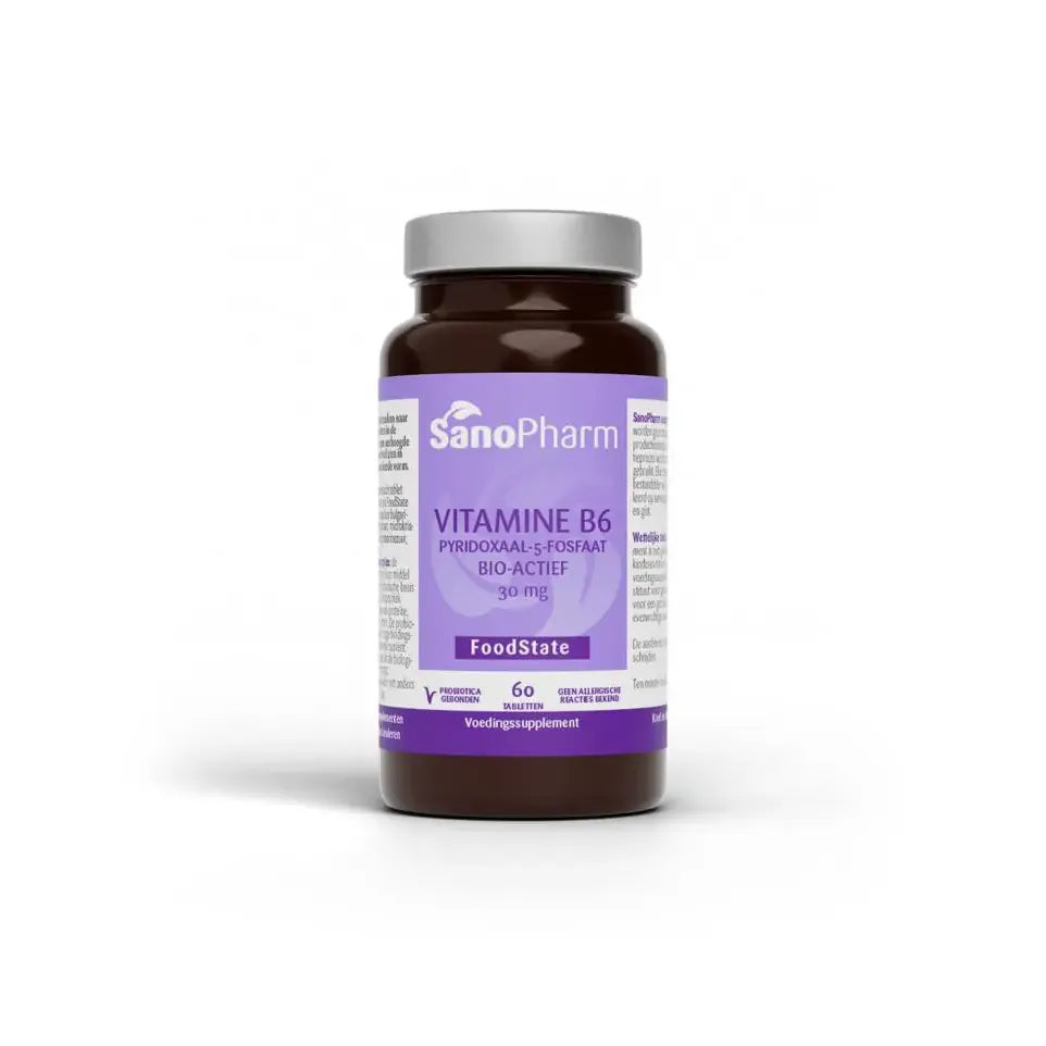 Sanopharm Vitamine B6 pyridoxaal-5-fosfaat 30 mg 60 tabletten
