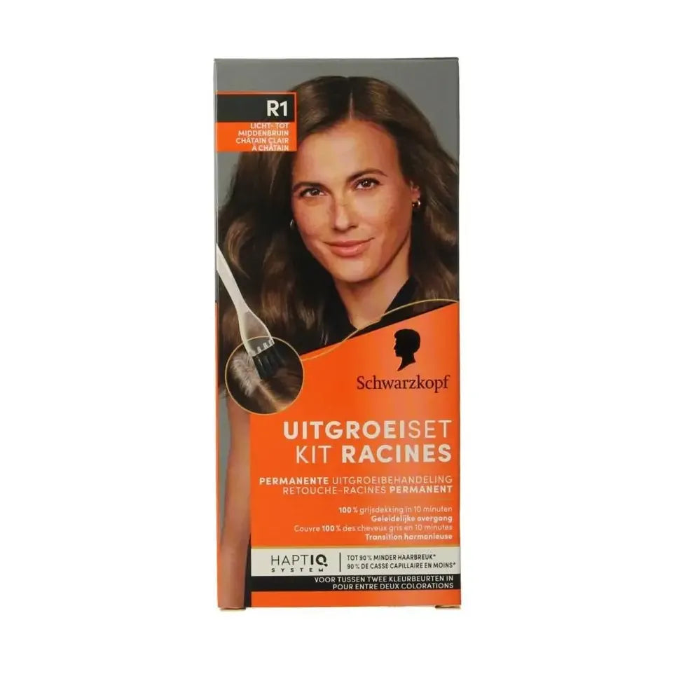 Schwarzkopf Vital uitgroeiset lichtbruin/middenbruin R1 11 ml